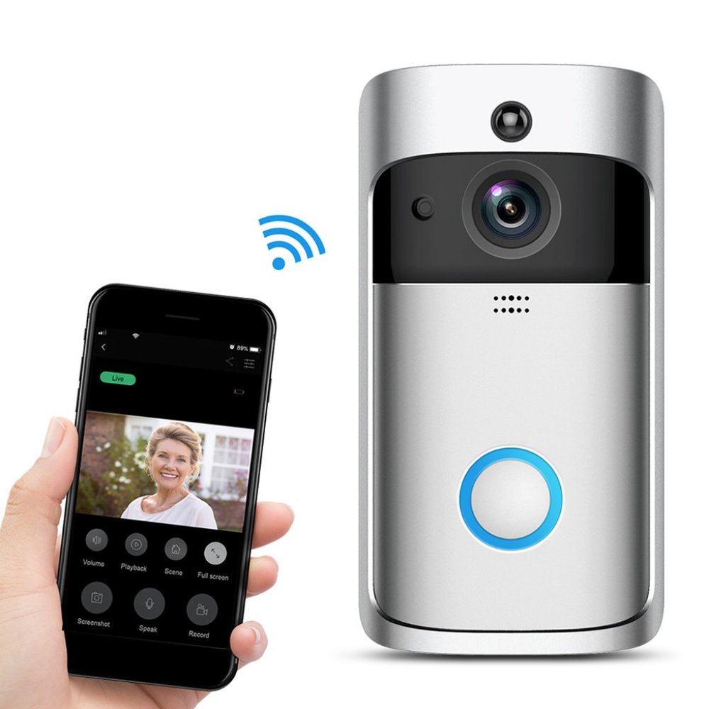Intelligent visual intercom doorbell electronic cat's eye V5 wireless home WIFI